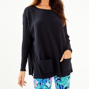 NWT Lilly Pulitzer Joslyn Coolmax Sweater in Black
